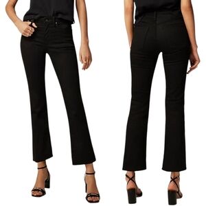 J. Crew Tall Mid-rise Kick Out Jean Slim Leg Crop Flare Super Stretch Black 29T